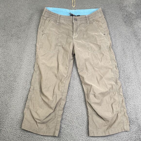 Kuhl Pants Womens 8 Cropped Capri Nylon Blend Embroidered Hiking Outdoor Casual - Picture 1 of 11